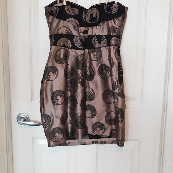 BCBGMaxazria metallic rose cocktail dress - Picture 3 of 5